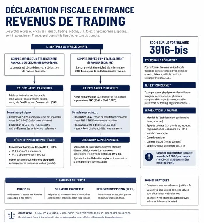 Déclaration fiscale compte prop firm France
