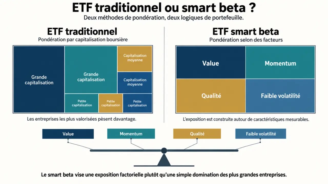 ETF smart beta : comparaison entre pondération par capitalisation et pondération factorielle