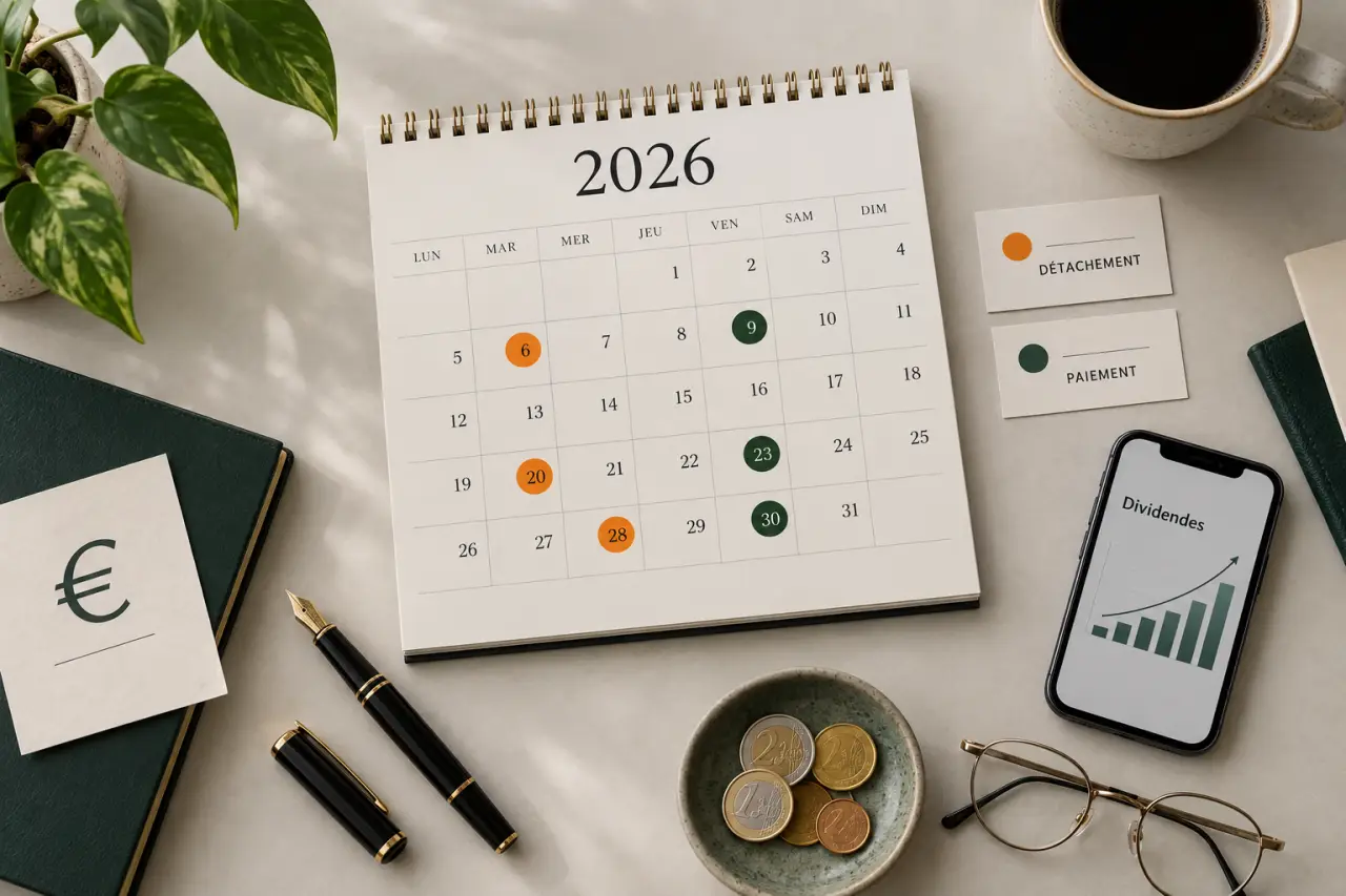 Calendrier des dividendes 2026 : détachement ou paiement, quelle date suivre ?