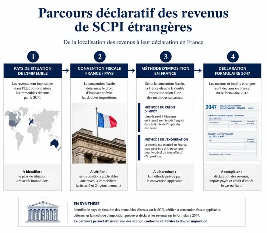 Parcours déclaratif des revenus de SCPI étrangères