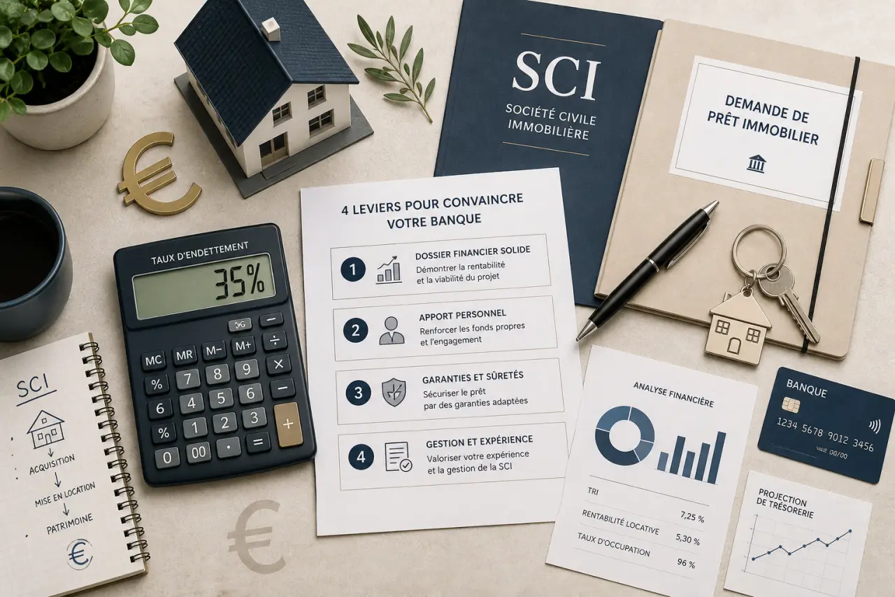 Prêt immobilier en SCI : 35 % d'endettement et 4 leviers pour convaincre votre banque
