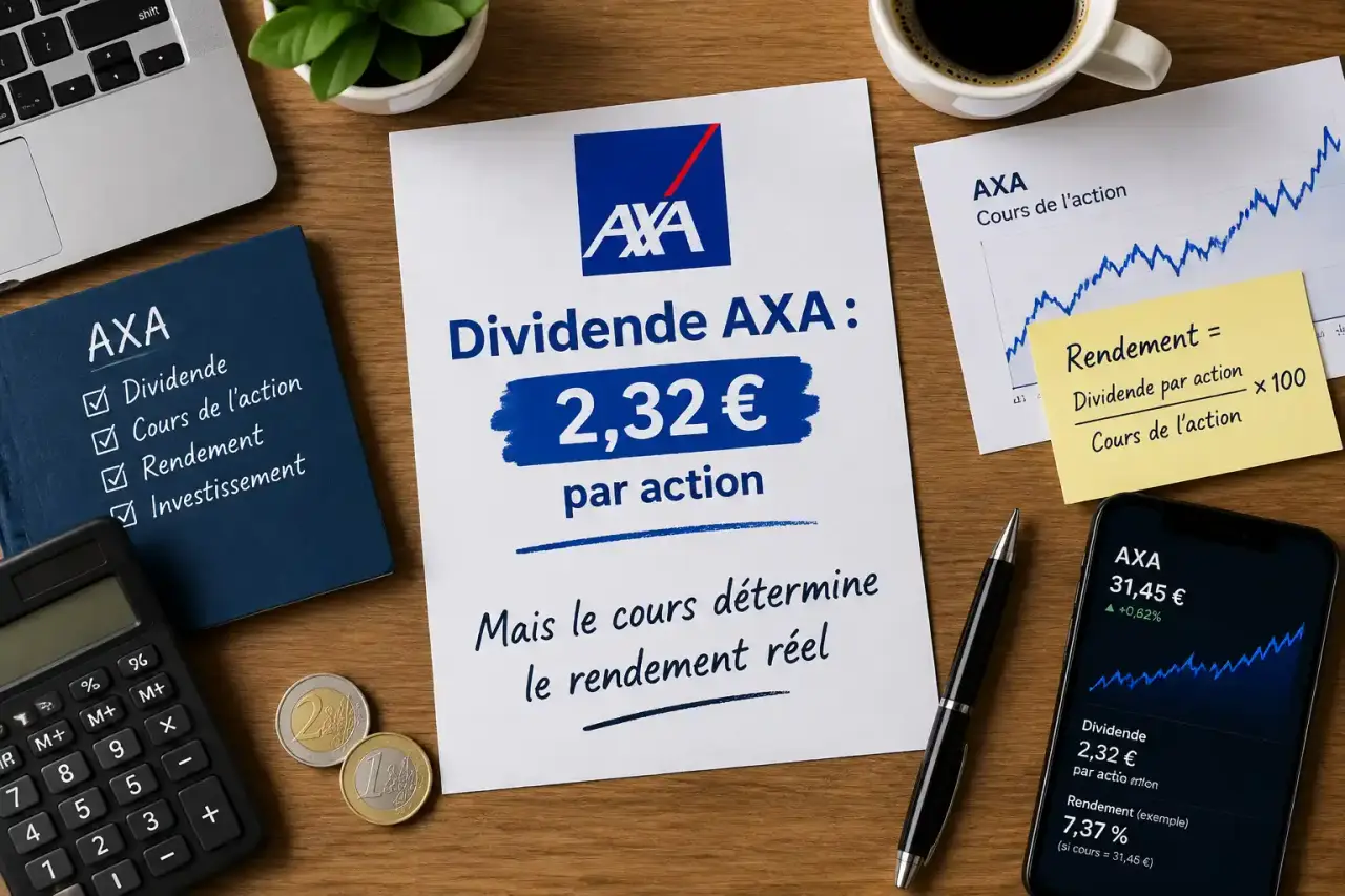 Dividende AXA : 2,32 € par action, mais le cours détermine le rendement réel
