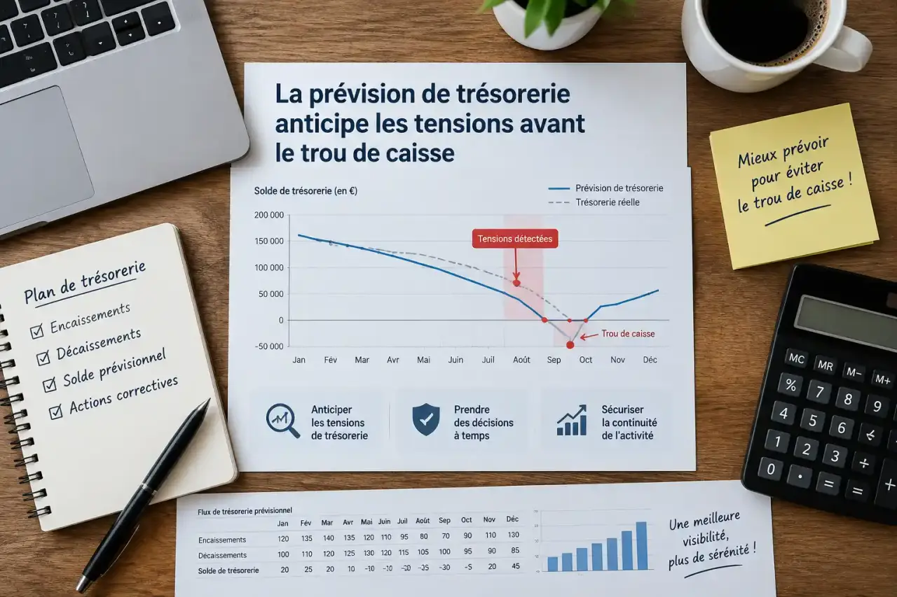 La prévision de trésorerie anticipe les tensions avant le trou de caisse